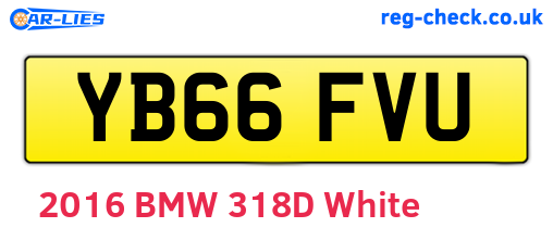 YB66FVU are the vehicle registration plates.