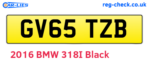 GV65TZB are the vehicle registration plates.