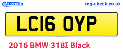 LC16OYP are the vehicle registration plates.