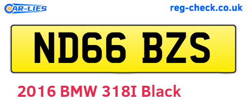 ND66BZS are the vehicle registration plates.