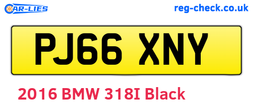 PJ66XNY are the vehicle registration plates.