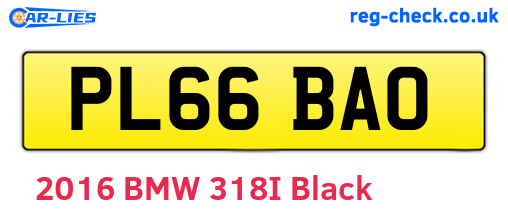 PL66BAO are the vehicle registration plates.