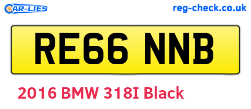 RE66NNB are the vehicle registration plates.