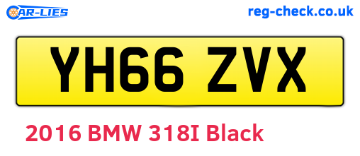 YH66ZVX are the vehicle registration plates.