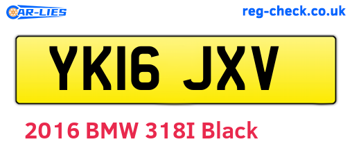 YK16JXV are the vehicle registration plates.