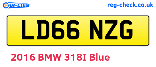 LD66NZG are the vehicle registration plates.