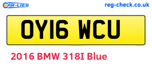 OY16WCU are the vehicle registration plates.