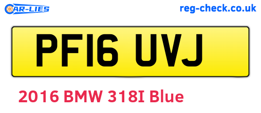 PF16UVJ are the vehicle registration plates.