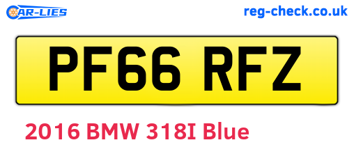PF66RFZ are the vehicle registration plates.