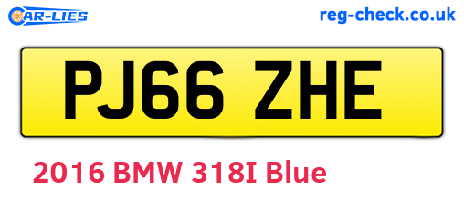 PJ66ZHE are the vehicle registration plates.