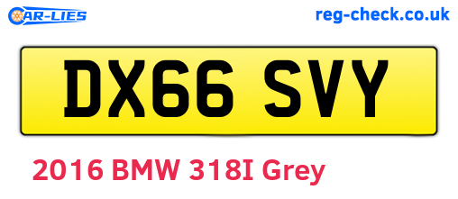 DX66SVY are the vehicle registration plates.