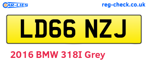 LD66NZJ are the vehicle registration plates.