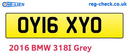 OY16XYO are the vehicle registration plates.