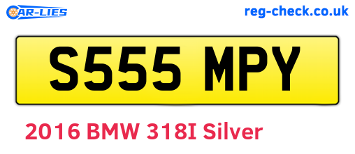 S555MPY are the vehicle registration plates.