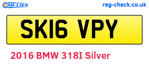 SK16VPY are the vehicle registration plates.