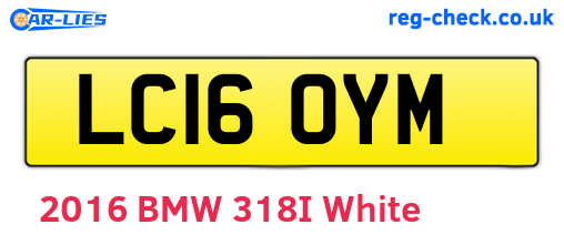 LC16OYM are the vehicle registration plates.
