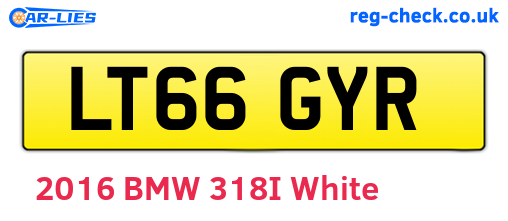 LT66GYR are the vehicle registration plates.