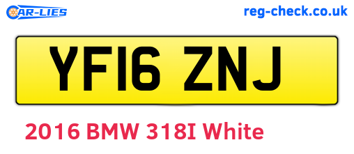 YF16ZNJ are the vehicle registration plates.