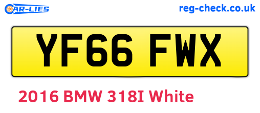 YF66FWX are the vehicle registration plates.