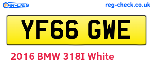 YF66GWE are the vehicle registration plates.