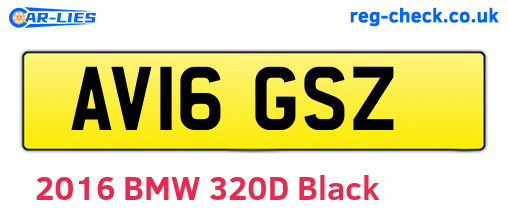 AV16GSZ are the vehicle registration plates.