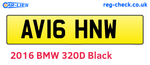 AV16HNW are the vehicle registration plates.