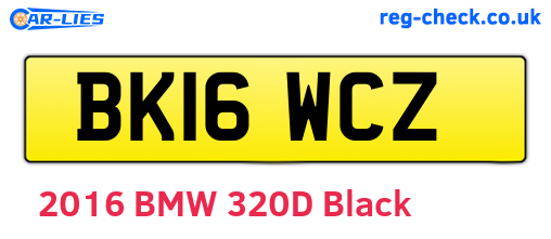 BK16WCZ are the vehicle registration plates.