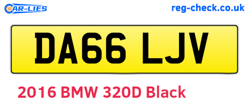 DA66LJV are the vehicle registration plates.