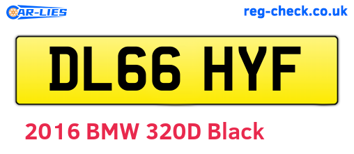 DL66HYF are the vehicle registration plates.