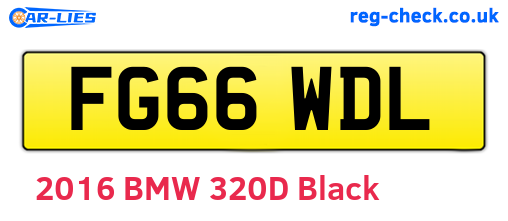 FG66WDL are the vehicle registration plates.