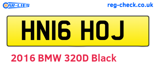HN16HOJ are the vehicle registration plates.