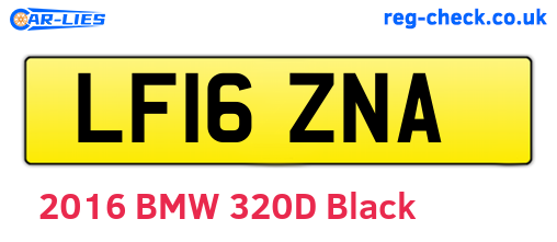 LF16ZNA are the vehicle registration plates.