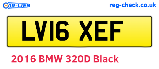 LV16XEF are the vehicle registration plates.