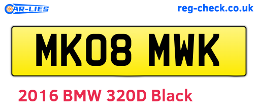 MK08MWK are the vehicle registration plates.