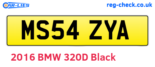 MS54ZYA are the vehicle registration plates.