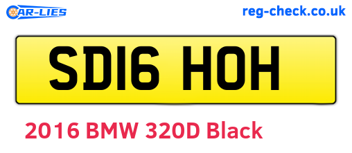 SD16HOH are the vehicle registration plates.