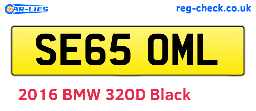 SE65OML are the vehicle registration plates.