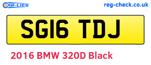 SG16TDJ are the vehicle registration plates.