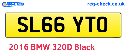SL66YTO are the vehicle registration plates.