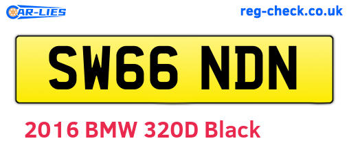SW66NDN are the vehicle registration plates.
