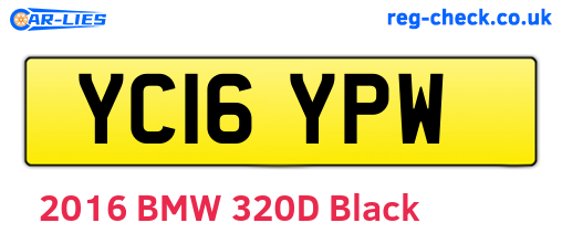 YC16YPW are the vehicle registration plates.