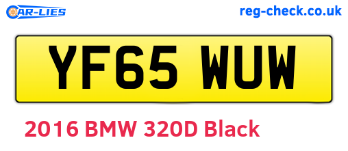 YF65WUW are the vehicle registration plates.