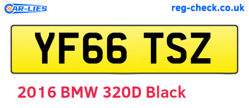YF66TSZ are the vehicle registration plates.