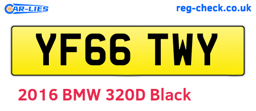 YF66TWY are the vehicle registration plates.