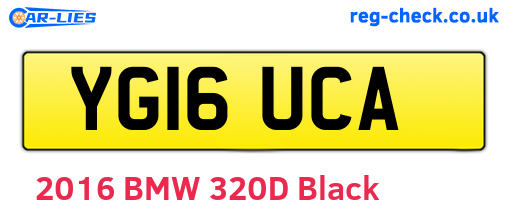 YG16UCA are the vehicle registration plates.