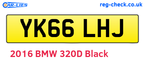 YK66LHJ are the vehicle registration plates.