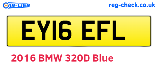 EY16EFL are the vehicle registration plates.