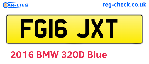 FG16JXT are the vehicle registration plates.