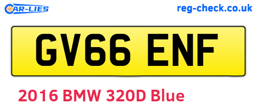 GV66ENF are the vehicle registration plates.