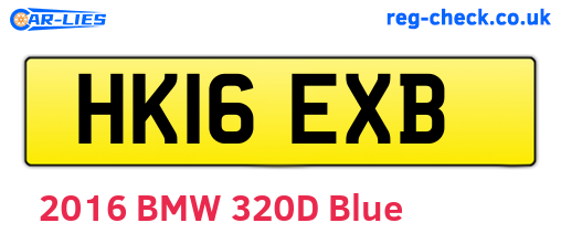 HK16EXB are the vehicle registration plates.
